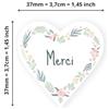 Avery - 140 etichette adesive a forma di cuore - 37 x 37 mm - carta riciclata - corona di fiori - 4 fogli A4 di adesivi cuori ringraziamenti per matrimoni, artigianato e feste