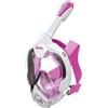 Seac Magica, Maschera Snorkeling Full Face Integrale Anti Appannamento con Morbido Facciale in 4 Taglie, Valvola di Spurgo e Snorkel Dry Top, blu/arancione, L/XL