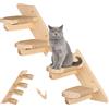 CUINIAN Percorso Gatti da Parete Arrampicata Mensole per Gatti da Muro Scalini Parete per Gatti 4 Gradini Percorsi per Gatti da Parete di Legno Scaletta per Gatti da Muro Interno