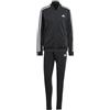 adidas Essentials 3-stripes Tracksuit Tuta da ginnastica, Top:black/white Bottom:BLACK/WHITE, M Tall Donna