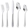 KitchenBoss Posate Acciaio Inox: Set di Posate 4 Persone, 20 Pezzi in Argento e Lavabili in Lavastoviglie