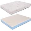 miasuite i sogni italiani Materasso Sfoderabile Matrimoniale in Memory Foam 160x190 alto 22 Cm con Dispositivo Medico ortopedico e rivestimento Aloe Vera anallergico ed antiacaro ideale per letto matrimoniale, materasso memory matrimoniale con lastra in m