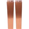cyclingcolors 2x Connettore Zoccolino Battiscopa Bordo Mobili Cucina Zoccolo Giunzione multiangolo angolare, 120mm rame