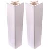 cyclingcolors 2x Connettore Zoccolino Battiscopa Bordo Mobili Cucina Zoccolo Giunzione multiangolo angolare, 120mm biancho 90°