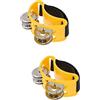 MILISTEN 2 Pz Accessorio Palmare Regolabile con Tamburo Musica Shaker Scuotendo Musicale Tamburello Tamburelli Toccando Chitarra Sonaglio Percussioni Cinghia Campana Bambini Strumento