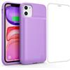 Feob Cover Batteria per iPhone 11/XR (6,1), 7500mAh Ricaricabile Battery Case Custodia Caricabatterie Power Bank Backup Charger Case - Viola