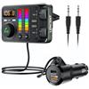 LENCENT Trasmettitore FM Bluetooth 5.3, Adattatore Bluetooth per Auto, Caricatore USB Ricarica Rapida PD 20W e QC18W, Doppio Microfono per Chiamate Vivavoce, Siri & Google, Chiavetta USB & 3.5mm AUX