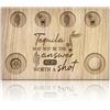 BENECREAT Vassoio Da Portata per Bicchierini Da Shot Cactus Tequila, Portabicchieri In Legno con Vassoio per Bicchierini con Bordo In Sale per Bar, Ristorante, Partito, Riunione di Famiglia, 20x30cm