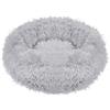 SPRINGOS - Cuccia per cani rotonda, in pelliccia sintetica, confortevole, morbida, con fondo antiscivolo (110 cm, grigio)