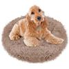 SPRINGOS Letto per cani ｜ Ormeggio ｜ Rotondo ｜ Pelo lungo ｜ Posto letto ｜ Comodo ｜ Accogliente ｜ Fondo antiscivolo (80 cm, marrone chiaro)