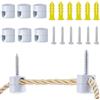 GORGECRAFT 8 Set Ganci Swag per Appendere Al Soffitto Ganci Da Soffitto Bianchi per Luci Sospese Gancio Swag Gancio per Lampada A Sospensione In Alluminio Super Carico Gancio per Plafoniera In Metallo