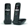 Gigaset AS690 Duo - Telefono fisso wireless - 2 telefoni - Nero