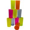 UV FLOOR UVFLOOR UV FLOOR - 10 bicchieri lunghi da Drink Fluo Long Drink, 29 cl, riutilizzabili per feste e serate, in plastica rigida