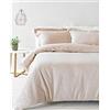 Yard Riva Paoletti Super King Copripiumino Blush Pink Cialda di Struttura del Tessuto 2 X Oxford Border Federe Incluso 100% Cotone Lavabile in Lavatrice 260 X 220 Centimetri (102 X 87 Pollici)