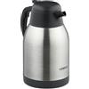 Relaxdays Caraffa Termica 2 L, Dispenser caffè e tè, Brocca Bevande Calde, Acciaio Inox e Plastica, Argentato Nero, 25,5 x 17,5 x 14 cm
