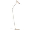 EGLO Caminia Piantana a LED, elegante lampada a stelo angolare con faretto regolabile, in metallo colore sabbia e oro, lampada da soggiorno con lampadina GU10, luce bianca calda