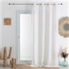 LOJI HomeMaison.com Tenda in Etamina - Tenda oscurante - Tenda bianca - Tenda 140 x 240