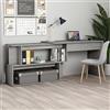 Rantry Scrivania angolare grigio cemento 200 x 50 x 76 cm, in legno ingegnerizzato, scrivania per ufficio, scrivania per computer, postazione di lavoro, scrivania per casa, ufficio, camera da letto
