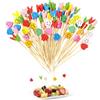Bekeify 200 Pezzo Bastoncini da Cocktail, 12cm Stecchini Stuzzicadenti Lunghi Decorativi per Forchettine Aperitivo Accessori, Spiedini Legno da Cocktail per Feste Fingerfood Cupcake Barbecue Frutta