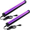 Eleganted 2pcs 10W Barra LED 395nm UV Lampada di Luce Nera, 48 Leds Luce per Scena di Natale Halloween DJ Disco Black Light Effetto Fluorescente di Palcoscenico