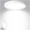 Yexati Plafoniera LED Soffitto 18W 1800LM 6500K IP44 Impermeabile Rotonda Sottile Bianco Freddo Ø22CM per Soggiorno Cucina Bagno Cameretta Seminterrato Ufficio
