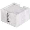 Radicaln Sottobicchieri per bevande quadrati in marmo bianco fatto a mano, 8,9 cm, per arredamento moderno da scrivania e cucina all'aperto, sottobicchieri per auto