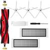 BaBuZom Kit Accessori di Ricambio per Aspirapolvere Xiaomi Roborock S5 Max S6 Max S6 Pure S6 MaxV, Sostituzione per Roborock S50 S51 S55 S5 S60 S65 S6, 5 Bracci Spazzola Laterale in Morbido Silicone Bianco