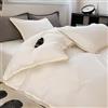 DJDEA Copripiumino Matrimoniale 240x220cm Bianco, Set Copripiumino Matrimoniale da Letto in Microfibra, Sacco Copripiumino Matrimoniale e 2 Federe 50x80cm