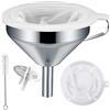 zukent Imbuto da cucina in acciaio inox, 13 cm, con filtro a rete 200 per riempire bottiglie, oli, succhi, vino, caffè, tè, latte