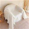 FANSU Telo Copridivano 1 2 3 4 Posti Copripoltrona Copriletto Matrimoniale Multiuso Copritutto, Coperta Copridivano Antiscivolo Reversibile Fodere per Poltrona per Soggiorno (Bianco,90 * 180cm)