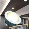 Partenopea Faretto LED cob tondo concavo da incasso Bianco da effetto scomparsa per controsoffitti in cartongesso punto luce illuminazione soffitto casa negozio ufficio (Luce bianca naturale 4000K, 12W)