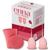 Enna Cycle Original Coppetta Mestruale Taglia L - Pack 2 Coppette + enna box Sterilizzatore, Massimo Comfort e Adattamento Naturale, Silicone Medicale Made in Spagna, Fino a 12 Ore di Protezione