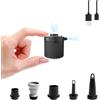 MUTOUHE Pompa ad aria elettrica, mini pompa portatile multifunzione per gonfiare e deflate, con batteria ricaricabile e cavo USB C, per materassi ad aria, anello galleggiante (nero)