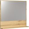 trendteam smart living - PureBliss - Specchio da parete - rovere Evoke - 80 x 74 x 14 cm (larghezza x altezza x profondità) - Specchio da bagno con ripiano di 80 cm - antigraffio