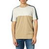 Champion Legacy Athleisure-Color Block S/S Crewneck T-Shirt, Beige/Grigio Chiaro, L Uomo