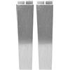 cyclingcolors 2x Connettore Zoccolino Battiscopa Bordo Mobili Cucina Zoccolo Giunzione multiangolo angolare, 80mm argento