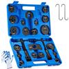 Orion Motor Tech 24 Pezzi Set di Arretratore Pistoncini Freni e Ripristino Pistone del Freno, Pinza Freno a Disco Universale Professionale per la Sostituzione di Pistone dei Freni con Custodia (Nero)