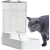 Missmisq Alimentatore Automatico Per Gatti, 3,8L Dispenser Per Acqua Per Cani Gatto, Dispenser Cibo Gatti, Alimentazione E Abbeveratoio Automatico Per Animali Domestici, Dispenser Per Alimenti Per Cani