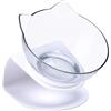 maxxpro Ciotola per cibo gatto - Ciotola per gatti - Piedini antiscivolo rialzati - Accessori per gatti - Ciotola per gatti 350 ml - 13,5 x 12,5 x 14,5 cm - Bianco