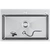 KEOKBON Lavello da incasso, 70 x 45 cm, grande a partire da 80 pezzi, in acciaio inox 304, fatto a mano, cucina con foro per rubinetto, lavello da cucina in acciaio inox satinato, 1 vasca, Kitchen