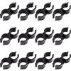 GORGECRAFT 12PCS Morsetti per Tubi Doppi In Plastica Connettore per Palo per Mensole Morsetto per Tubi Collegamento Magazzino Supermercato Scaffale Collegamento Clip di Fissaggio Accessori, Nero