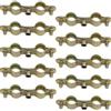 AERZETIX - C68045 - Set di 10 morsetti supporti di fissaggio doppie Ø12mm - 1/8'' - fissaggio a parete tubo di rame - serraggio a vite idraulico riscaldamento sanitario - in acciaio