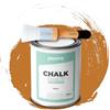 PECTRO Chalk Paint Vernice a Gesso 750ml + Pennello Tondo in Legno Pack - Pittura per Mobili Senza Carteggiare - Chalk Paint Bianco e Colori per legno Efetto Polvere (Dorato)