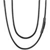 FaithHeart Collana Uomo Collana Caucciu 2/3 MM Nero/Marrone Corda di Cuoio Pelle Catenina Uomo Cordino per Collane Impermeabile Sintetica Cordino per Ciondolo 40-75 CM