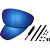 SAUCER Lenti di ricambio premium e kit in gomma per occhiali da sole Oakley Juliet ad alta difesa - blu notte polarizzate