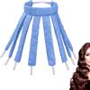 JJiaoLinin Heatless Hair Curler, Capelli Mossi Senza Calore Set di Bigodini Pigri Morbido Arricciacapelli Senza Calore Durante la Notte per Capelli Arricciacapelli Senza Calore Bigodini per Capelli Lunghi Blu