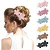 TOFBS 6 Pezzi Fermagli per Capelli a Forma di Fiore Opachi Grandi Mollette Capelli Colorati Pinze Capelli Accessori per Donne e Ragazze