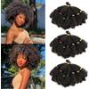 AMLUCKS Capelli Afro Kinky 25,4 cm 3 Confezioni Marley Twist Trecce per Capelli Pre-Separate, Trecce Elastiche in Massa per Cuban Twist Capelli Finti Locs Crochet Extension per Capelli Sintetici per