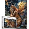 Tucocoo Puzzle con fata delle farfalle, 1000 pezzi, puzzle per adulti, fiori selvatici, puzzle per impegnativi giochi di attività familiari colorati, puzzle fai da te per la decorazione della casa,