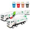 AptoFun Set di Giocattoli per Camion della Spazzatura 1:55 - 1 Camion a Frizione Con 4 Mini Bidoni